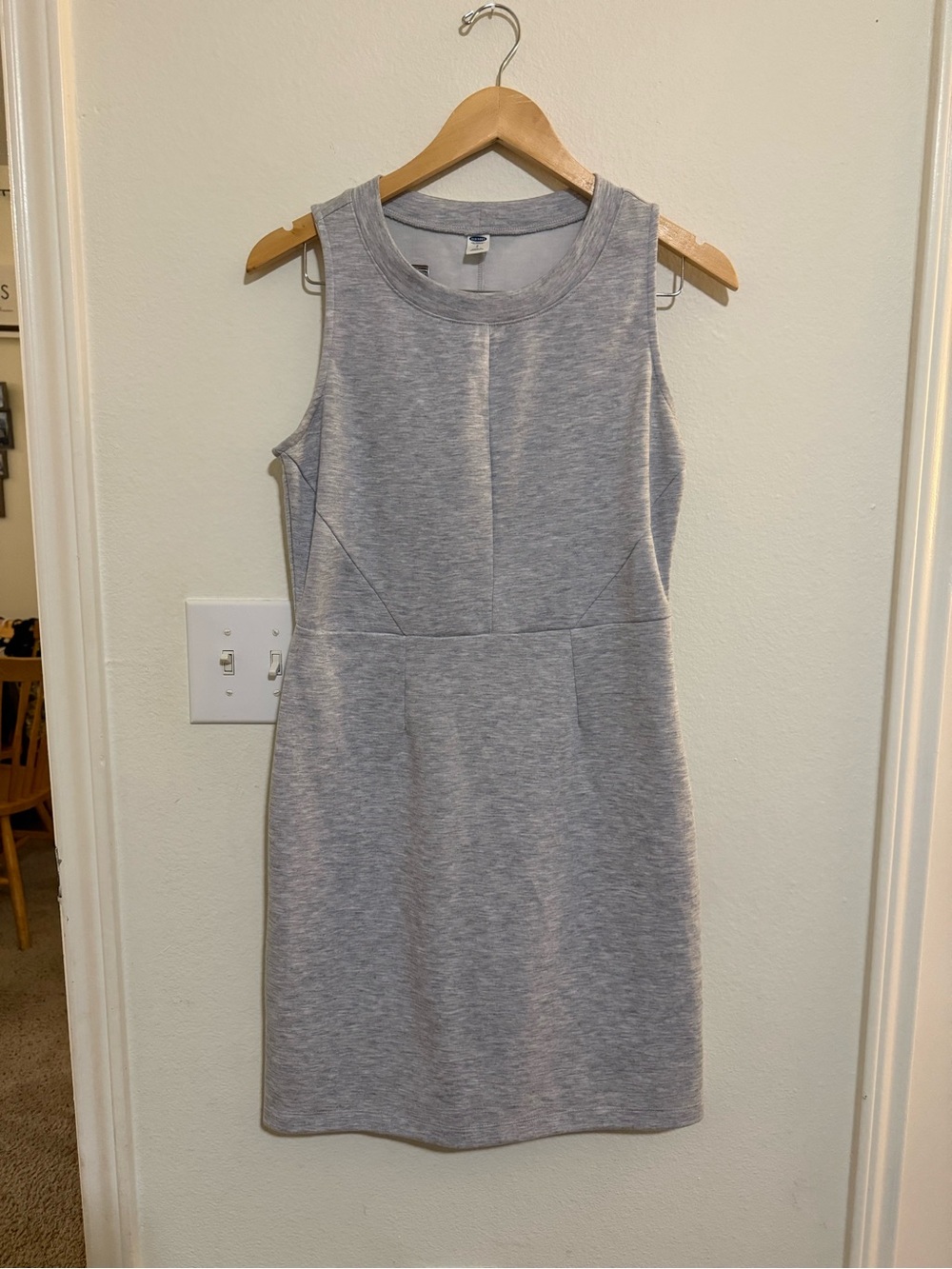 Old Navy Light Grey Sleeveless Knit Sheath Dress